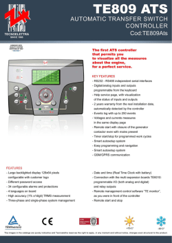 in TE809 ATS - Tecnoelettra
