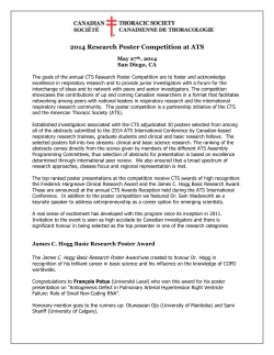 2014 Research Poster Competition at ATS