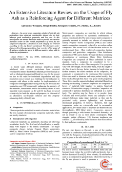 An Extensive Literature Review on the Usage of Fly Ash as a