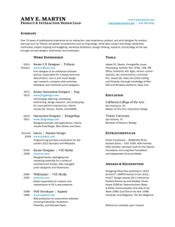 Resume - Amy Martin