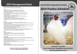 2014 Poultry Schedule - Bury Agricultural Show