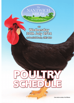 Poultry Schedule