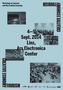 CREATIVE ECONOMYTOURISM 4—5 Sept. 2014 Linz, Ars