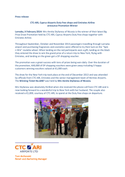 CTC-ARI, Cyprus Airports Duty Free shops and