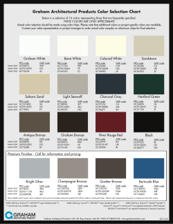 Graham Architectural Products Color Selection Chart