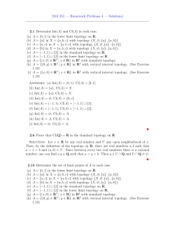 [MA 351 — Homework Problems 4 — Solutions] 2.1 Determine Int(A