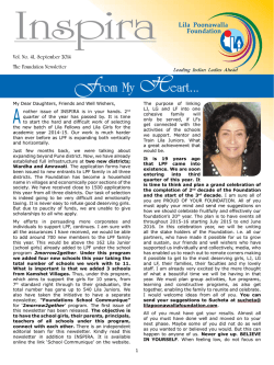Vol 41 - Lila Poonawalla Foundation