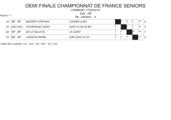 DEMI FINALE CHAMPIONNAT DE FRANCE SENIORS