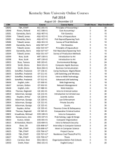 Download a list of online course offerings for the fall 2014 semester
