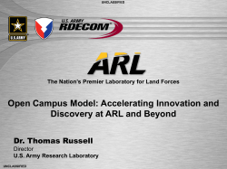 ARL Open Campus Concept Presentation