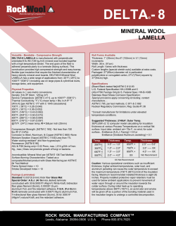 delta® 8 lamella data sheet - Rock Wool Manufacturing Company