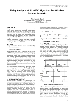Delay Analysis of ML-MAC Algorithm For Wireless Sensor Networks