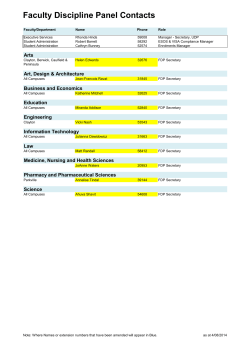 APC Secretary Contact List - Monash University Administration