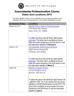 APC Dates and Locations