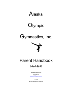 Alaska Olympic Gymnastics, Inc. Parent Handbook