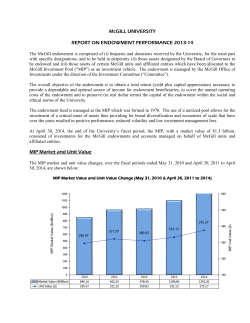 Report on Endowment Performance2013-14