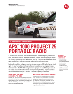 APX 1000 Spec Sheet - Motorola Solutions