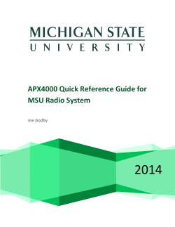 APX 4000 quick reference guide