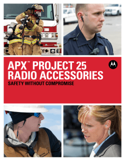 APX™ Project 25 Radio Accessories Catalog