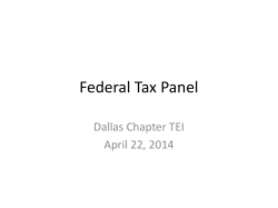 F-5 Federal Hot Topics - Tax Executives Institute, Inc.