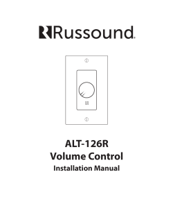ALT-126R Volume Control