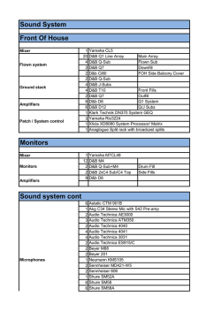 DMH Sound Specs - De Montfort Hall