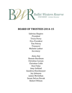 BOARD OF TRUSTEES 2014-15