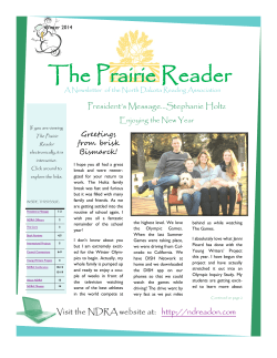 Winter 2014 - North Dakota Reading Association