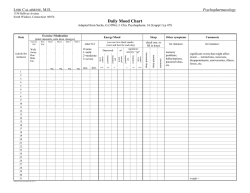 Daily Mood Chart - Lori Calabrese, MD