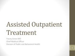 Agenda IX - Assisted Outpatient Treatment