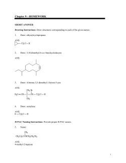 Homework Chapter 9 w