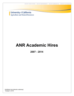 ANR Academic Hires - University of California Cooperative Extension