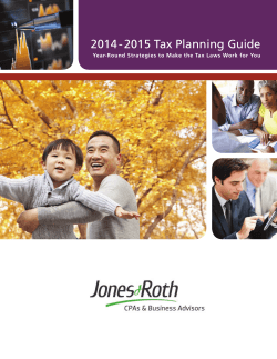 2014 - 2015 Tax Planning Guide