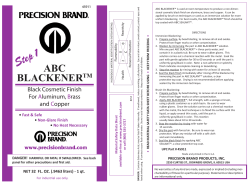 Precision Brand ABC Blackener Label