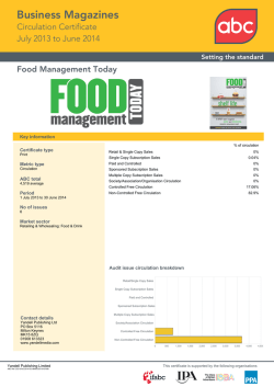 A member of the ABC - Food Management Today
