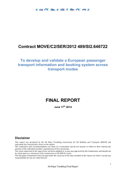 All Ways Travelling Final Report - European Commission