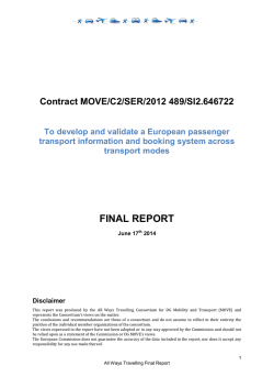 All Ways Travelling Final Report - European Commission