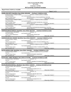 All Currently Confined Inmates