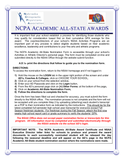 NCPA ACADEMIC ALL-STATE AWARDS