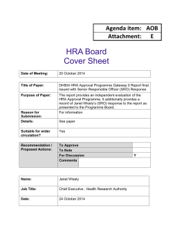(v2) DH804 HRA Approvals Programme Gateway Report final issued