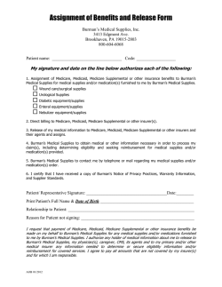 AOB Form - Burmans Medical Supplies