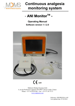 ANI monitor, operating manual