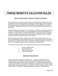 Fringe Benefits Valuation Rules11-05-2014
