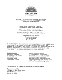 Board Meeting Agenda - Oroville Union High School District