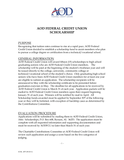aod federal credit union scholarship application