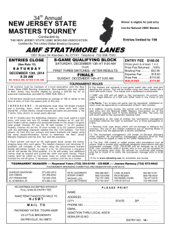 AMF STRATHMORE LANES - nj state bowling association