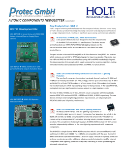 AVIONIC COMPONENTS NEWSLETTER AUGUST 2014