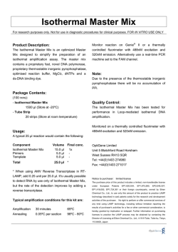 Isothermal Master Mix