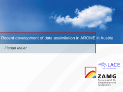 Recent development of data assimilation in AROME in Austria