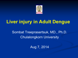 Liver injury in Adult Dengue